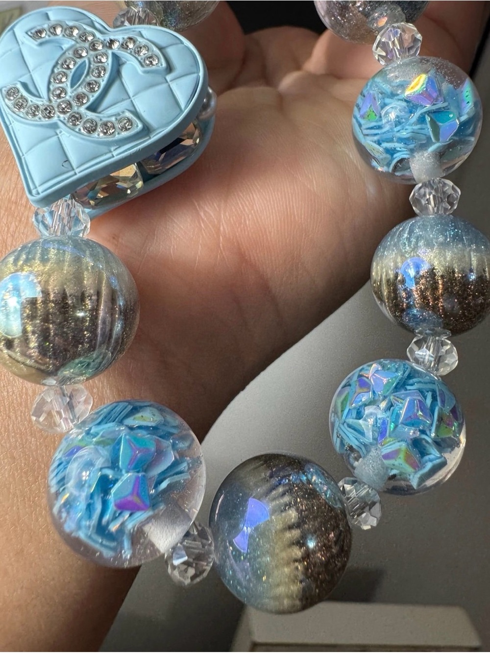 Fancy Blue Phone/Key/Bag Chain #P914 - Picture 5 of 8